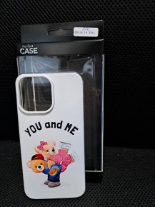Луксозен силиконов гръб ТПУ Perfect Case за Apple iPhone 14 Pro Max 6.7 Bear you and me 